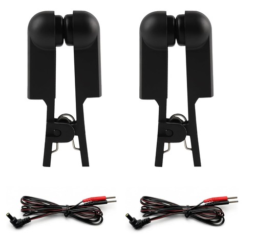 Black ear clip electrodes - ear,